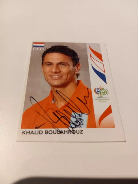 Panini Sticker WM 2006 signiert Khalid Boulahrouz Niederlande NEU