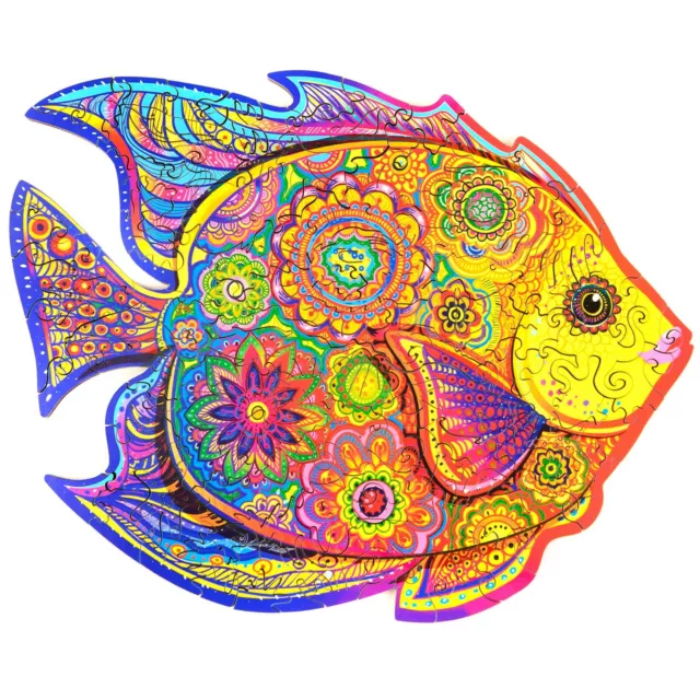 Unidragon Wooden Jigsaw Puzzles "Shining Fish" Wooden Puzzles Animals - S
