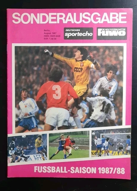DDR FUSSBALL OBERLIGA Fuwo Sonderausgabe 1987/88 Lokomotive Leipzig