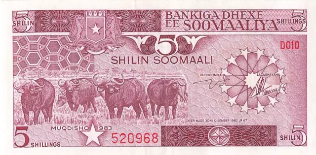 Somalia 5 Shillings 1982 UNC