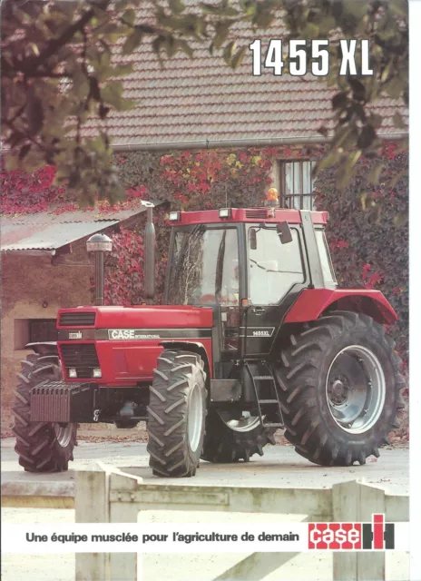 brochure prospekt prospectus  publicitaire tracteur  CASE IH 1455 XL