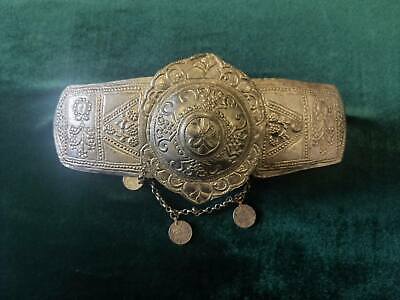 Silver belt buckle, pafta, for women's Miyak ethnic costumes