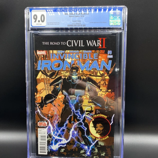 Invincible Iron Man #9C Deodato Variant 2nd Printing CGC 9.0 2016 Hit Book 🔥