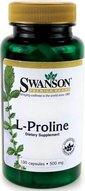 L-Proline 500mg 100 gélules par SWANSON