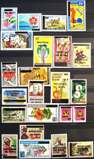 BENIN 1994 / 1995 562-17 Freimarken Definitives ovp ÜD on Dahomey stamps MNH R!