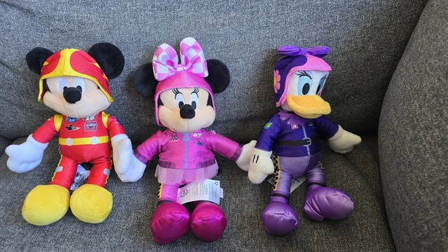 DISNEY MICKEY MINNIE & Daisy Roadster Racers Soft Toys £22.00 - PicClick UK