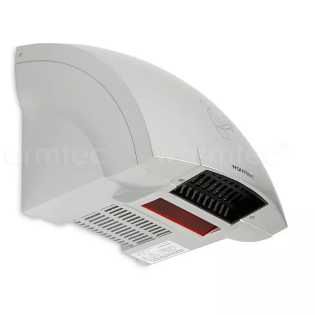 Sèche mains automatique, mural, WARMTEC,  2000W, MDF2000SR, 50dB, couleur argent 3