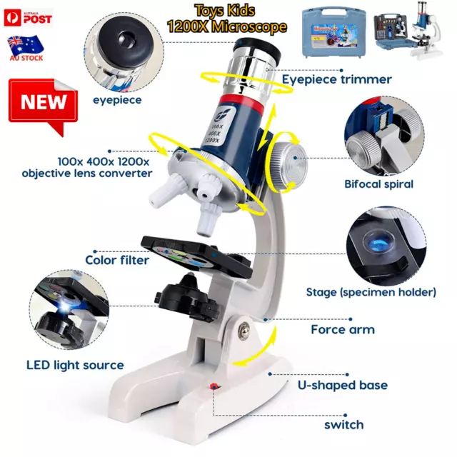 Elenco EDU-23703 5-in-1 100x-1200x Deluxe Microscope Kit —