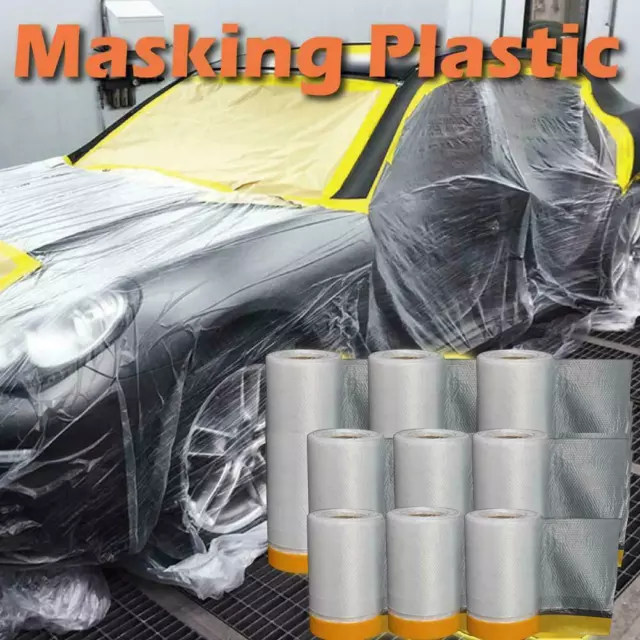 Masking Plastic Car Clear Paint Plastic Protective Sheet Cover Hot U5