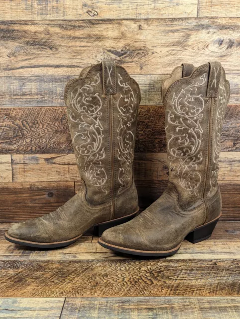 Twisted X Ranch Women's Size 7 B Light Brown Cowgirl Western Boots WWT0025