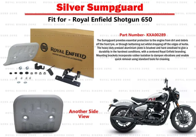 Royal Enfield "Silver Aluminum Sump guard For Shotgun 650"