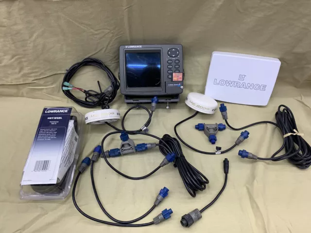 Lowrance LMS-332 Colored Screen Depth Finder w/ LGC-2000 Modules and HST-WSBL