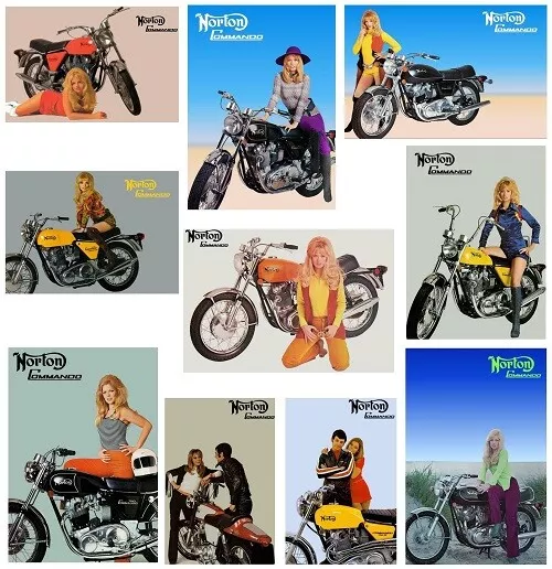 Norton Commando Collection Range Motorcycle Vintage Poster Brochure Advert A3