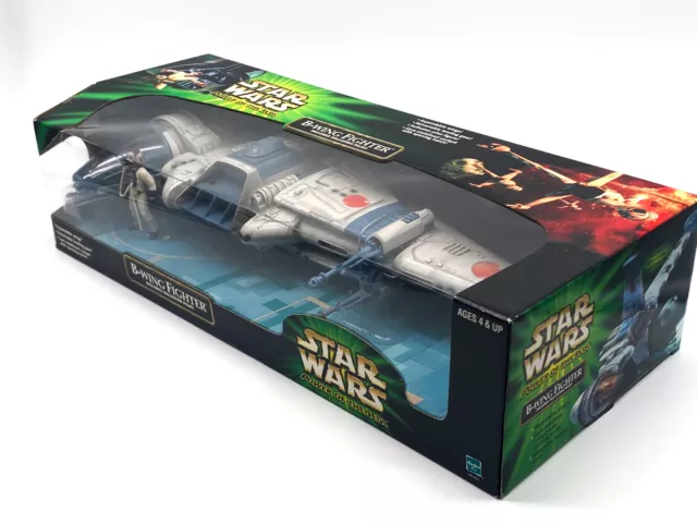 B-Wing Fighter & Pilote Sullustan Star Wars - Power of the Jedi POTJ 2001 NIB