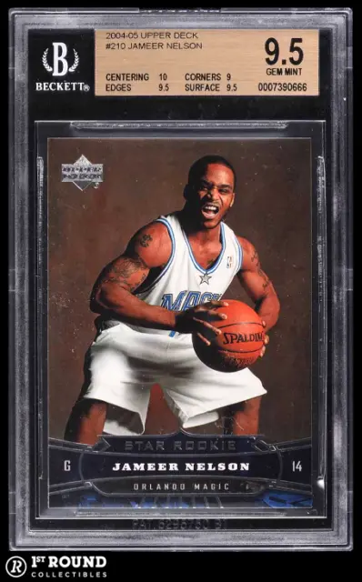 Jameer Nelson RC BGS 9.5: 2004-05 Upper Deck Rookie Card Highest Subgrades POP 3