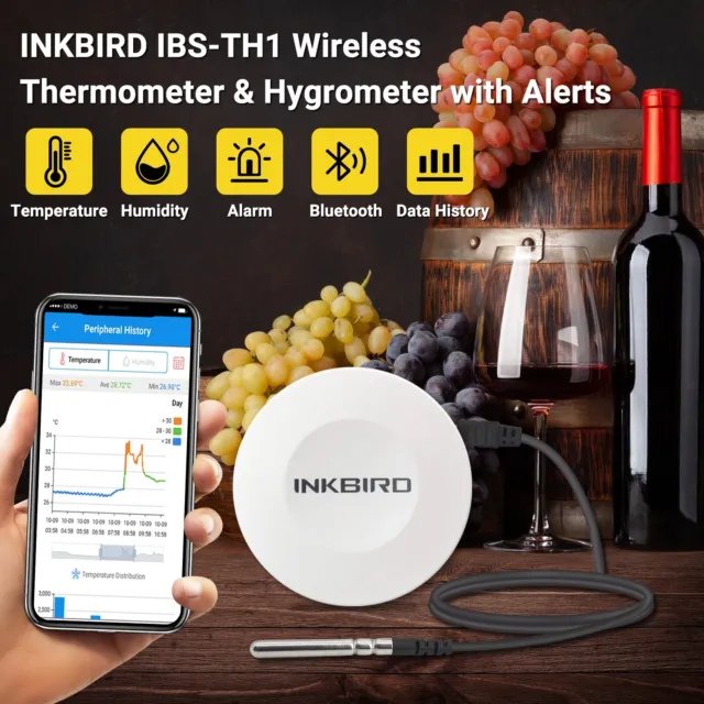 Inkbird Bluetooth Temperature & Humidity Sensor Data Logger Thermometer Recorder