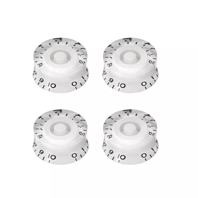 4pcs Potentiometer Button for LP Electric Guitar Volume Control White 6mm