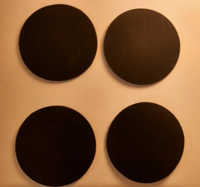 FOUR 1.75" diameter (44.45mm) x 1/16" rubber disc gasket seal / treadmill feet