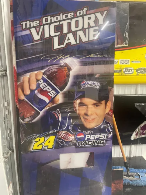 NASCAR Pepsi Cola Vending Machine Plexiglass Full Size Racing Jeff Gordon