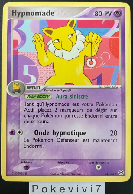 Carte Pokemon HYPNOMADE 25/112 Rare Bloc EX Rouge Feu Vert Feuille FR OCCASION