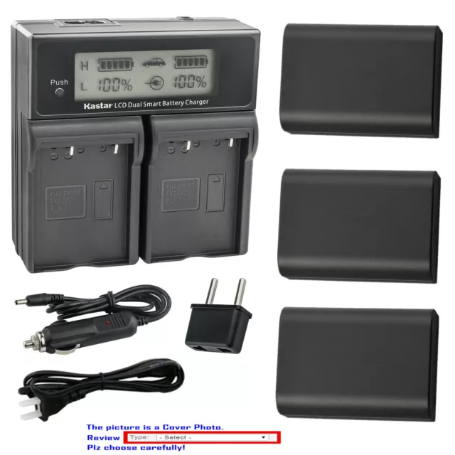 Kastar Battery LCD Fast Charger for Olympus OM System BCX-1 Battery Charger