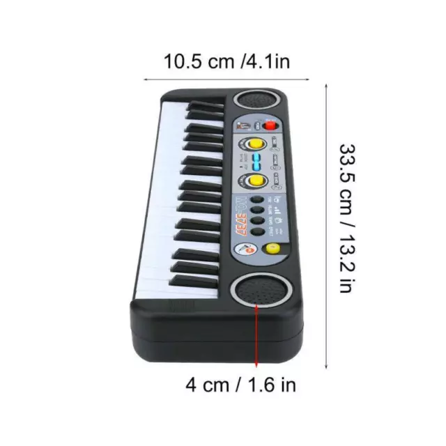 Teclado electrónico portátil piano con 37 botones para niños principiantes