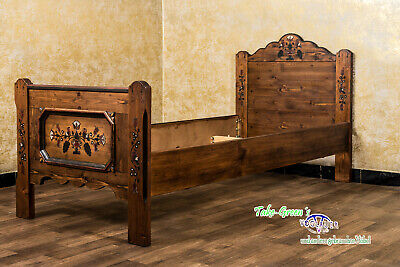 Voglauer Anno 1700 Spruce Country House Bed Single Bed Bedroom 100x200cm 1x2 2