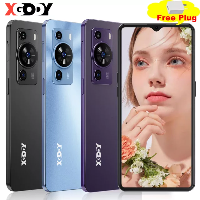 XGODY 4G Smartphone 6.6" Phablet Android Unlocked Mobile Phones 3+32GB Octa Core