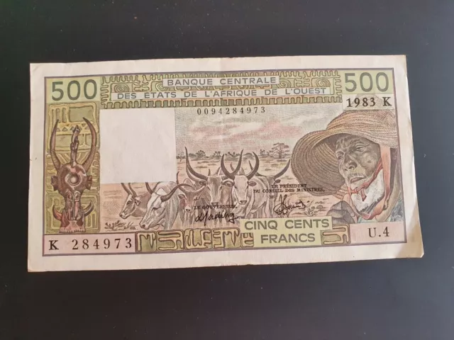 Billet de 500 Francs - Banque Centrale Des États De L’Afrique De L’ouest