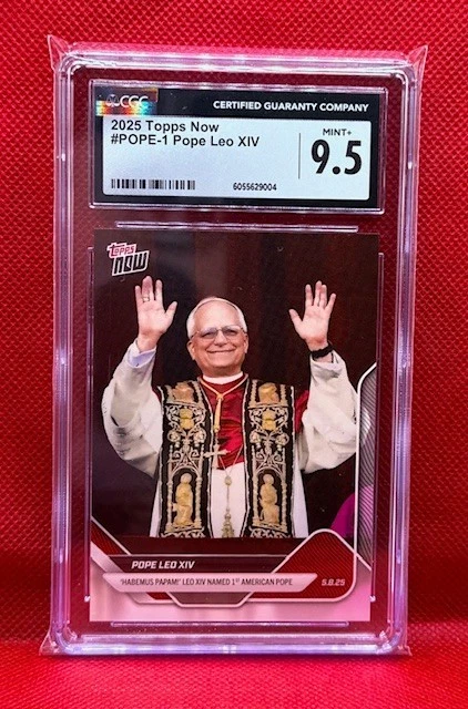 PSA 10 2025 Topps Now #POPE Pope Leo XIV Rookie Card – 1st American Pope – PRESALE