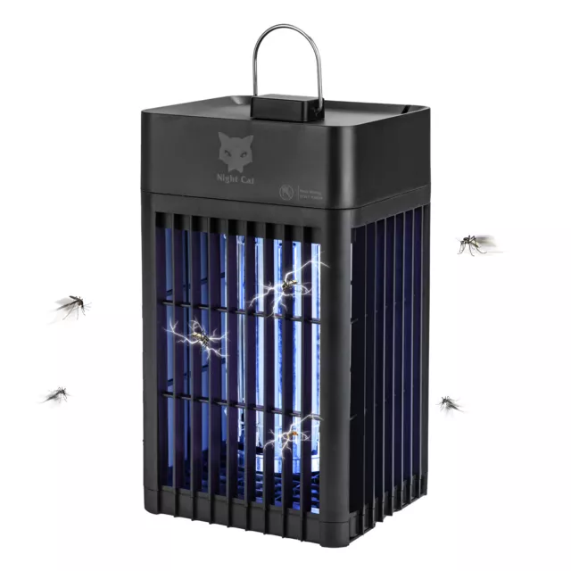Elektrischer UV LED Insektenvernichter Lampe Fliegen Mücken Falle Steckdose DE