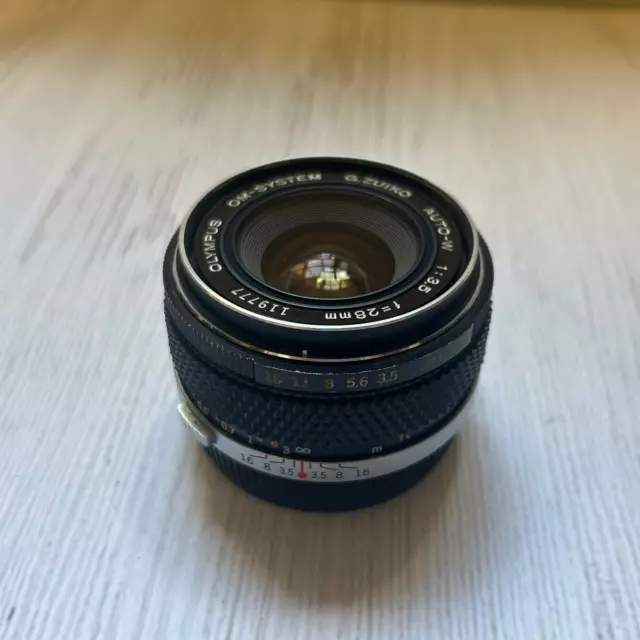 Olympus OM G.Zuiko 28mm f/3.5 Wide Angle Lens - 12 MONTHS WARRANTY