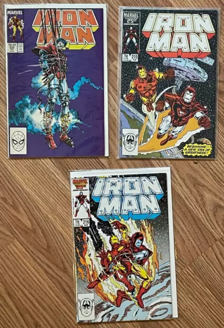 Iron Man #232, 215, 216 -**Three Comic Lot** -Marvel Comics