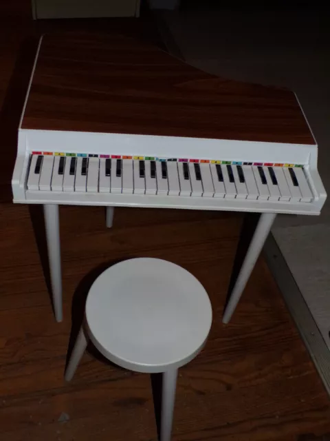 piano vintage enfant bontempi avril + tabouret sur 3 pieds Dans sa boîte origine