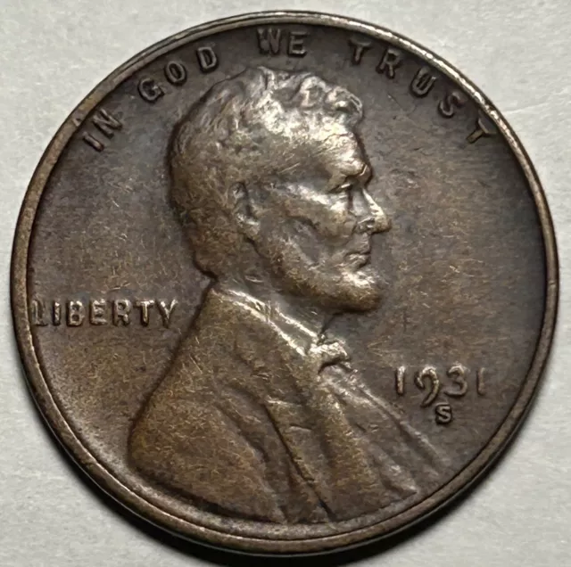 1931-S Lincoln Wheat Cent — Circulated, Key Date