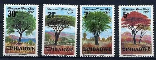 (V1043)  Zimbabwe, 1981, National Tree Day Mnh Set Of 4