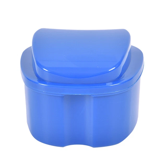 DENTURE BOX CONTAINER Tooth Storage Case False Teeth Rinsing Basket ...