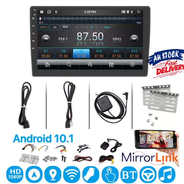 9'' Android 10.1 Car Radio Stereo GPS SAT NAV WIFI bluetooth Double 2 DIN AU