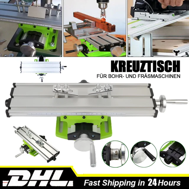 CHIMHOON Kreuztisch Frästisch, Multifunktions Kreuztisch, Bohrtisch, Koordinatentisch, Schraubstock Support Bohrtisch, für Elektrische