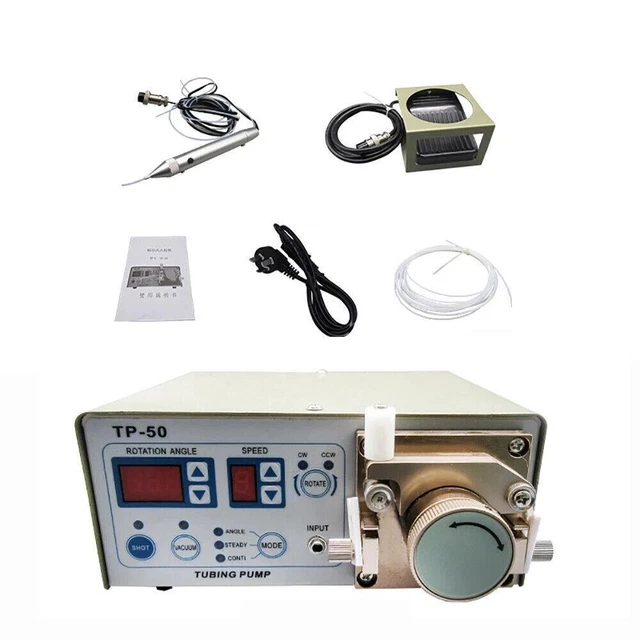 TP-50 Automatic Peristaltic Glue Dispenser Adhesive Applicator Display 0.001ML