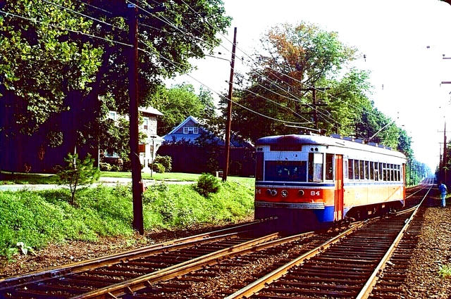 Original Kodachrome Slide Septa Trolley#84 Drexel Hill Jct. August 16, 1981