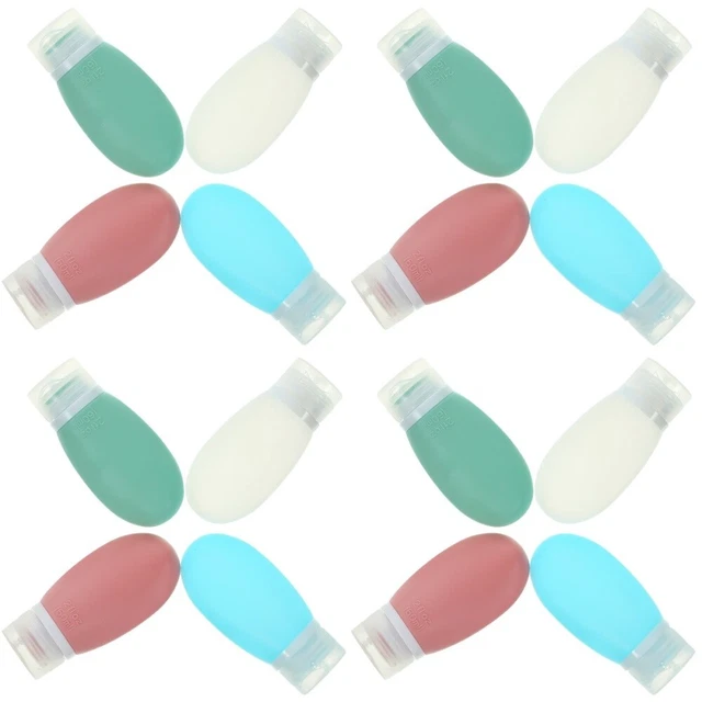 16 pz shampoo vuoto ricaricabile bottiglie da viaggio in silicone antiperdita spremitura