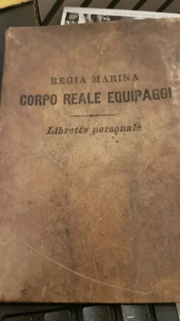 regia marina corpo reale equipaggi libretto personale