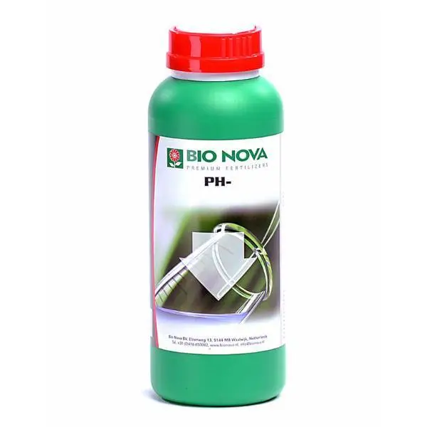 soluzione logica per regolare e abbassare il livello ph Bio Nova PH- down 1 L