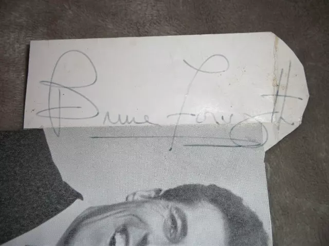 BRUCE FORSYTH. GENUINE AUTOGRAPH ON PICTURE. circa 1960s 2