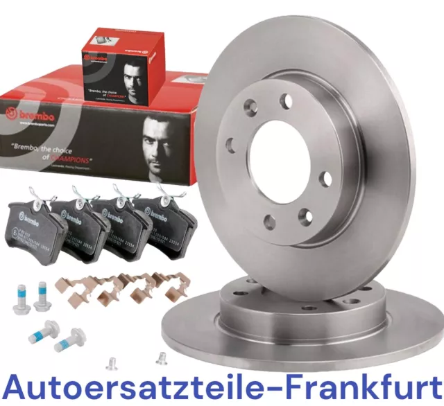 2x BREMBO Bremsscheiben + Beläge HINTEN CITROEN BERLINGO C2 C3 C4 + PEUGEOT 307