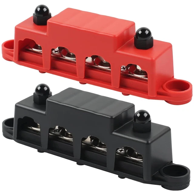 Reihenklemmenblock Mit Schutzabdeckung – 12V/250A, M10 Anschlüsse, Für Auto & Solar