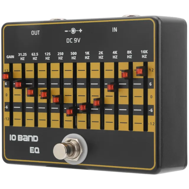Guitar Effects 10‑Band Slider Equalizer Modulation Harmonic Electric Guitar QUA