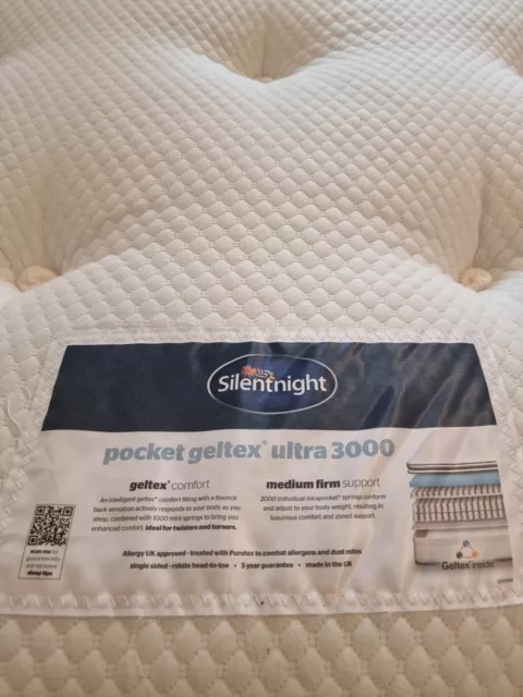 Silentnight Geltex Ultraflex 3000 Mirapocket Mattress, Single - Medium/Firm