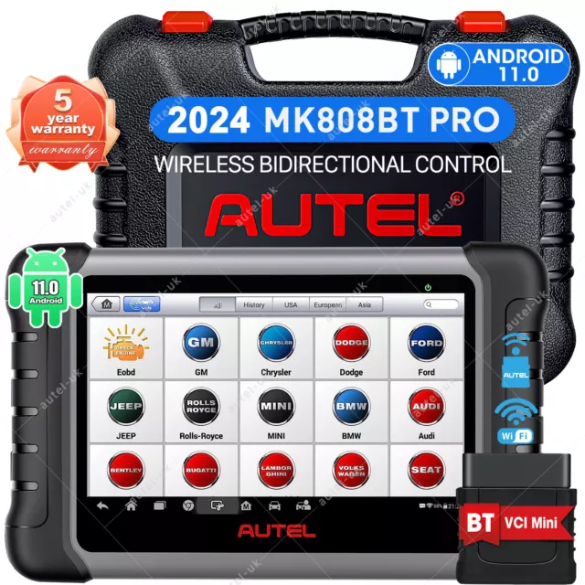 2024 Autel MaxiCOM MK808BT PRO FULL SYSTEM Diagnostic Tool Active Test >MK808S